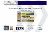 Romanian Agribusiness Conference - ccisv.ro filefiscalitate specifice industriei? Speakeri: *Cornelia Mihai, Director general, Direcţia Generală Dezvoltare Rurală - Autoritate de