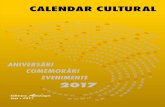 CALENDAR CULTURAL - bjiasi.ro · dețeană Gh. Asachi Iași se alătură altor biblioteci pentru care re-dactarea unei astfel de publicație este o tradiție. Calendarul adună în