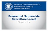 Programul Național de Dezvoltare Locală fileSume alocate în județe în PNDL II Alimentare apă Apă și canal Canalizare Drumuri județene 558 obiective 256 obiective 516 obiective