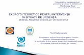 EXERCIȚII TEORETICE PENTRU INTERVENȚII ÎN SITUAȚII DE … · Proiect din cadrul Programului de asistență Exercițiu teoretic Document de referință Elaborat de Dr. Mihaela