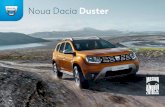 Noua Dacia Duster · Bandourile de protecție laterale, ornamentele faţă şi spate sunt un semn clar că pentru Noul Duster nu există drum căruia să nu-i facă faţă! *În funcție