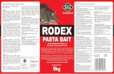 RODEX Telefon 021 - pestcontrol-expert.ro · perioada de tratament, şi după încheierea tratamentului, se vor îndepărta orice resturi de momeli, rozătoare moarte şi se vor elimina