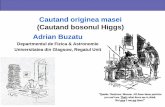 Cautand originea masei (Cautand bosonul Higgs) Adrian Buzatuedu.asm.md/sites/default/files/Bosonul Higgs.pdf · Particulele elementare simt o frecare (vascozitate) cu acest camp Higgs