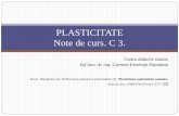 PLASTICITATE Note de curs. C 3. - om.ugal.ro Carmen/desc/Plasticitate... · deformaţiile plastice sunt foarte mari şi se produc la o forţã exterioarã constantã (Fc). Limita