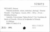  · selecÇia si traducerea textelor Toader Ni- Cluj -Napoca coarä . 1995. 224 p. 23 cm. Cu bibliogr. Antetitlu: Universitatea "Babes-Bolyai" . Facultatea de I storie si Filosofie.