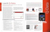 Lorch Q-Data Q-Data - sudometal.ro · Evaluare. Analiză. 3Datele de sudare colectate sunt transferate prin USB, ... Procesele de sudare pot fi evaluate și alocate sudor-ilor individual