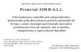Proiectul ADER 6.1.2. · Specificatie Srot de rapita Srot de struguri Srot de catina Srot de in Srot de dovleac Compozitia chimica primara a subproduselor studiate SU, % 89.60 89.16