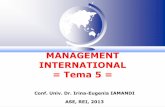 MANAGEMENT INTERNATIONAL = Curs 5 MI/06 Organizarea_2013-2014.pdf · MANAGEMENT INTERNATIONAL = Tema 5 = Conf. Univ. Dr. Irina-Eugenia IAMANDI ASE, REI, 2013