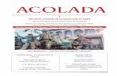 Acolada nr. 01 Acolada nr. 01.pdf · xxx Revista Acolada se difuzează în Bucureşti la librăria Muzeului Naional al Literaturii Române (Bulevardul Dacia). Abonamentele se pot
