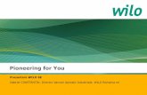 Pioneering for You · WILO Romania srl • Consultanta tehnica si comerciala • Retea de parteneri si distribuitori • Asamblare grupuri de pompare si statii de ape uzate • Service