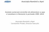 Asociația Română a Apei Constantin Predoi, Director Executivbwa-bg.com/wp-content/uploads/2016/10/Evolutia-sectorului-de-aac-in... · Provocari privind evolutia sectorului Revizuirea