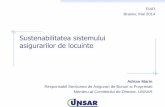 Sustenabilitatea sistemului asigurarilor de locuinteunsar.ro/wp-content/uploads/2014/06/Adrian_MARIN_FIAR2014.pdf · Brasov, Mai 2014 Adrian Marin Responsabil Sectiunea de Asigurari