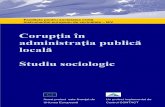 Corupţia în administraţia publică - CONTACT5. Scopul acestui studiu este de a măsura nivelul de percepţie a corupţiei în cele 6 unităţi administrativ teritoriale (comunităţi)