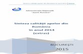 Home - Apele Romane - Sinteza calității apelor din România în … de calitate a apelor... · 2015-06-15 · Sinteza calităţii apelor din România în anul 2014 2014 6 I. RESURSELE