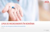 LIPSA DE MEDICAMENTE ÎN ROMÂNIA - Hotnews.ro · 2018-08-23 · dezbatere publică, câteva posibile soluții de politică publică care să evite situațiile în care pacienții