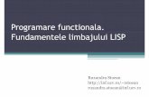 Programare functionala. Fundamentele limbajului LISPid.inf.ucv.ro/~rstoean/courses/pnp/c7.pdf · • Formatul sub care expresiile aritmetice sunt scrise sub forma de lista poarta