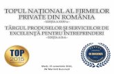 TOPUL NAȚIONAL AL FIRMELOR PRIVATE DIN ROMÂNIA - ediția …pimmph.ro/news/TOPUL NATIONAL AL FIRMELOR PRIVATE DIN... · 2016-10-18 · topul naȚional al firmelor private din romÂnia