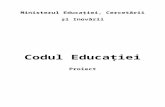 Codul Educaţiei · Web viewMetodologiile proprii de admitere ale instituţiilor de învăţământ superior trebuie să prevadă criterii de departajare a candidaţilor, inclusiv