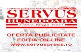 OFERTĂ PUBLICITATE EDIȚIA ON-LINE servus online.pdf · 2016-11-09 · Ediţia online a ziarului Servus Hunedoara, disponibilă la adresa oferă o selecţie a celor mai importante