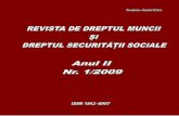 Revista de dreptul muncii ii sociale Nr.1/2009 Pag 1 · Revista de dreptul muncii şi dreptul securităţii sociale Nr.1/2009 Pag 5 19/2000, ale Legii nr. 338/2002 privind aprobarea