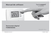 Termostat digital THR840DEE - HORNBACH...cu termostat (TRV) pe calorifere. Dacă nu aveţi TRV, recomandăm selectarea unei temperaturi adecvate pentru întreaga casă. Dacă aveţi