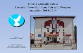 Oferta educaţională a Liceului Teoretic “Ioan Petruş ...liceulotopeni.ro/images/stories/oferta_educationala_2018-2019.pdfXII 3 1 real, matematică-informatică ... variate, desfasurate