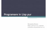 Programare in Lisp purinf.ucv.ro/documents/rstoean/c9PNP.pdf• Dupa ce functia este evaluata, aceasta se poate folosi ca si cum ar fi una predefinita in Lisp. • Putem afla de asemenea