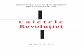C a i e t e l e Revoluției2 Caietele Revoluției - nr. 3-4 (77-78)/2019 Revistă de istorie și comunicare dedicată Revoluției române din decembrie 1989 Colegiul Științific: