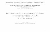 PROIECT DE DEZVOLTARE INSTITUȚIONALĂ 2014 …3 CAPITOLUL I: DIAGNOZA I.1 ARGUMENT Proiectul de dezvoltare instituţională pentru perioada 2014-2018 s-a realizat plecând de la o