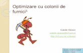 Colonii de furniciinf.ucv.ro/documents/cstoean/c7IA.pdf · 2015-06-04 · Odată ce a construit o soluţie, fiecare furnica parcurge drumul înapoi până la nodul sursă şi depune