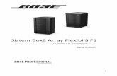 Sistem Boxă Array Flexibilă F1 - All Audio · Pentru un răspuns mai extins al bașilor, Subwoofer-ul Bose F1 înglobează întreaga putere a unei incinte mai mari de bas într-un