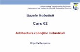 Curs 02 - rovislab.comrovislab.com/courses/br/Curs_02_Arhitectura roboților industriali.pdf · • care se asociază cu sistemul nervos uman • Realizează comenzi ale sistemului