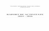 RAPORT DE ACTIVITATE 2014 – 2016 de activitate (pe 3 ani).pdf1 Prezentul raport de activitate a fost elaborat pentru evaluarea managementului de către Consiliul Local al Municipiului