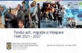 Fondul pentru Azil, migrație și integrare · 2019-07-31 · 40% pentru Facilitatea tematică Tipuri de acțiuni, ratele de cofinanțare UE 75% standard, 90% acțiuni specifice,