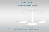 ROMÂNIA - Justportal.just.ro/99/Documents/Bilant 2012 - Tribunalul Iasi... · 2013-03-26 · 2.3. Capacitatea instituţională a instanţei. Aspecte privind calitatea managementului
