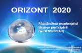 ORIZONT 2020 -  · 2014-01-06 · ALTE ACTIVITATI TRANSVERSALE Răspândirea excelenței și largirea participării Stiința cu și pentru societate Institutul European pentru Inovare