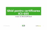 Ghid pentru certificarea IC3 GS5 · •formatarea datelor dintr-o foaie de lucru pentru o mai bună operare cu acestea •lucrul cu diagrame •sortarea sau filtrarea informației