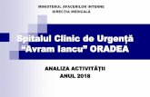 Avram Iancu” ORADEA final... · 2019-04-09 · 2 Spitalul Clinic de Urgență “Avram Iancu” ORADEA Spitalul este acreditat în anul 2015 (punctaj 83,76%) Sistem de management