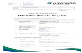 FI CU DATE DE SECURITATE FENOXAPROP-P-ETIL …...Fişă cu date de securitate conform Leg. UE 1907/2006 modificat Înlocuieşte versiunea din Noiembrie 2013 FI ȘĂ CU DATE DE SECURITATE