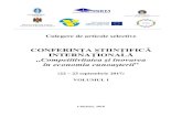 CONFERINŢA ŞTIINŢIFICĂ INTERNAŢIONALĂ Competitivitatea şi ... · a Moldovei. Culegere de articole selective . CONFERINŢA ŞTIINŢIFICĂ INTERNAŢIONALĂ „Competitivitatea