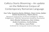 CoRoLa Starts Blooming – An update on the …corpora.ids-mannheim.de/.../2015_07_20_CMLC3_CoRoLa.pdfCoRoLa Starts Blooming – An update on the Reference Corpus of Contemporary Romanian