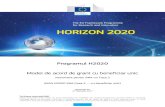 Programul H2020 Model de acord de grant cu beneficiar unicec.europa.eu/research/participants/data/ref/h2020/... · Model de acord de grant cu beneficiar unic Instrument pentru IMM-uri