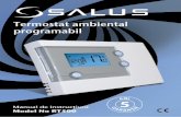 Termostat ambiental programabil termostate...INTRODUCERE RT500 de la SALUS Controls este un termostat electronic elegant și precis, cu programare pe 5/2 sau 7 zile, cu ecran mare,