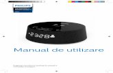 PR702...Manual de utilizare Ceas deșteptător cu Bluetooth și încărcător de telefon wireless PR702 Înregistrați-vă produsul și beneficiați de asistență la ... RO 1 Cuprins