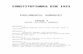 Constitutiunea din 1923 - WordPress.com  · Web viewIn vechiul Regat si in Bucovina, acolo unde Statul nu ar avea paduri, intr'o raza de douazeci kilometri de centrul comunei, pentru