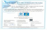 KM C454e-20170104141751...Anexa 1 din 1 la certificatul numarul 11722 continand lista de sectii din cadrul sediului social INSTITUTUL NATIONAL DE GERONTOLOGIE GERIATRIE "ANA ASLAN"