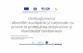 Ombudsmanul -abordări europene și naționale cu privire la ... · Avocatul Poporului (AP) este numit pe o durată de 5 ani pentru apărarea drepturilor şi libertăţilor persoanelor