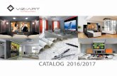 CATALOG 2016/2017 · precizie pentru proiectoare și televizoare, ecrane de proiecție și excelând până la proiecte customizate. Satisfacem cele mai înalte așteptări a clienților