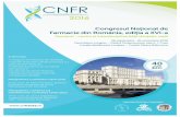 Congresul Naţional de Farmacie din România 2016 | Editia a ...cnfr2016.ro/Brosura_CNFR_2016.pdf · PREȘEDINTE COMITET DE ORGANIZARE CONGRES CNFR 2016 - Prof. Univ. Dr. Doina Drăgănescu