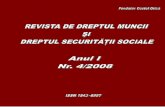 Revista de dreptul muncii ii sociale Nr.4/2008 Pag 1 · Revista de dreptul muncii şi dreptul securităţii sociale Nr.4/2008 Pag 4 Guvernului nr. 77/2007 pentru modificarea şi completarea